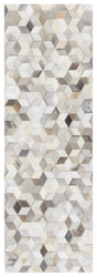 Safavieh Studio Leather 2'-3" x 7'-0" Rug in Grey / Light Brown