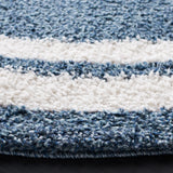 Safavieh Calico Shag 6'-7" x 6'-7" Rug in Blue / Ivory