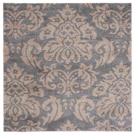 Safavieh Florida Shag 6'-7" x 6'-7" Rug in Grey / Beige