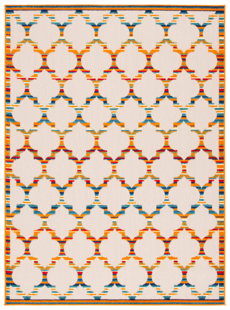 Safavieh Cabana 4'-5" x 6'-5" Rug in Ivory / Orange
