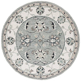 Safavieh Micro-Loop 5'-0" x 5'-0" Rug in Grey / Ivory
