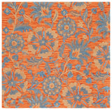 Safavieh Blossom 6'-0" x 6'-0" Rug in Rust / Blue