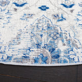 Safavieh Shivan 100 6'-7" x 6'-7" Rug in Ivory / Blue