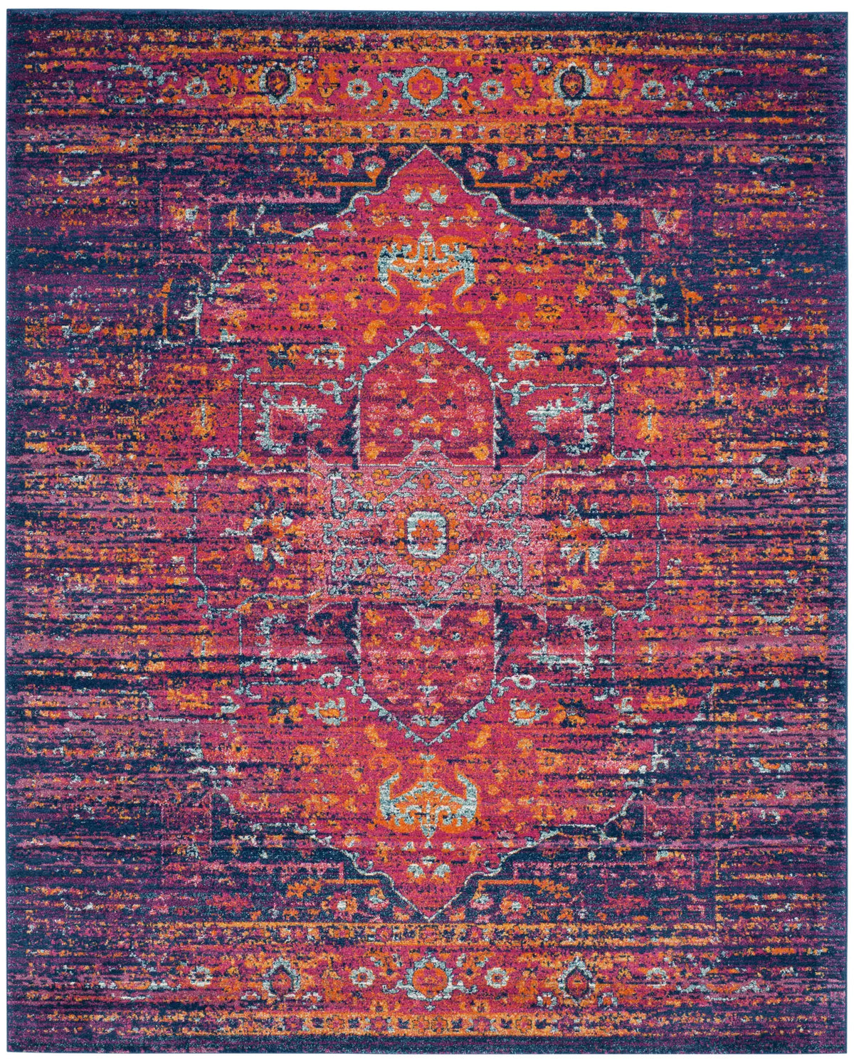 Safavieh Evoke 10'-0" x 14'-0" Rug in Blue / Fuchsia
