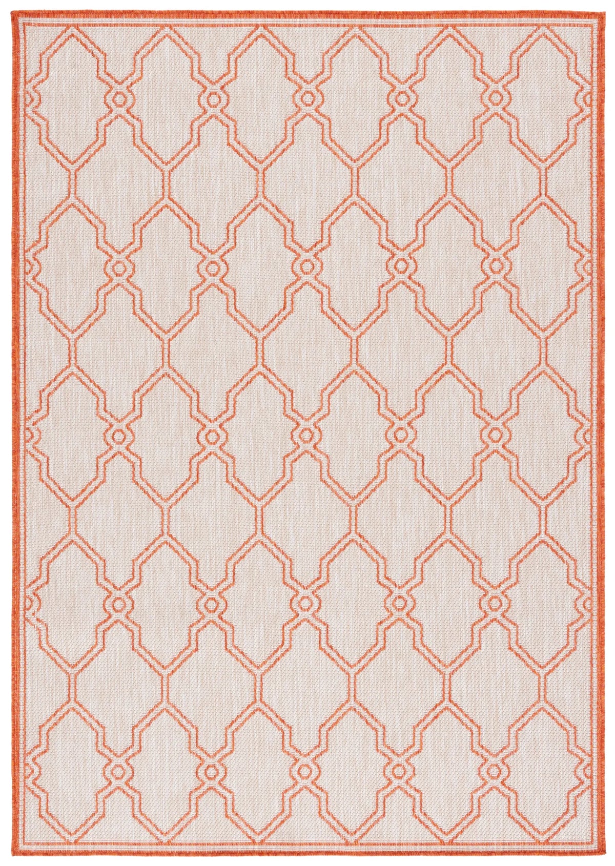 Safavieh Beach House 4'-0" x 6'-0" Rug in Beige / Orange