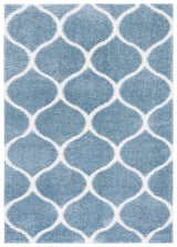 Safavieh Tahoe Shag 4'-0" x 6'-0" Rug in Blue / White