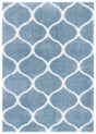 Safavieh Tahoe Shag 4'-0" x 6'-0" Rug in Blue / White