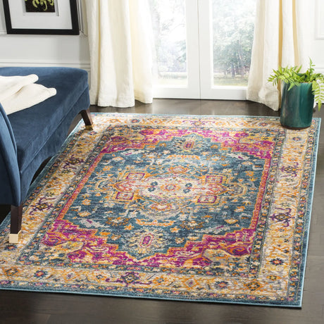 Safavieh Madison 200 4'-0" x 6'-0" Rug in Blue / Multi