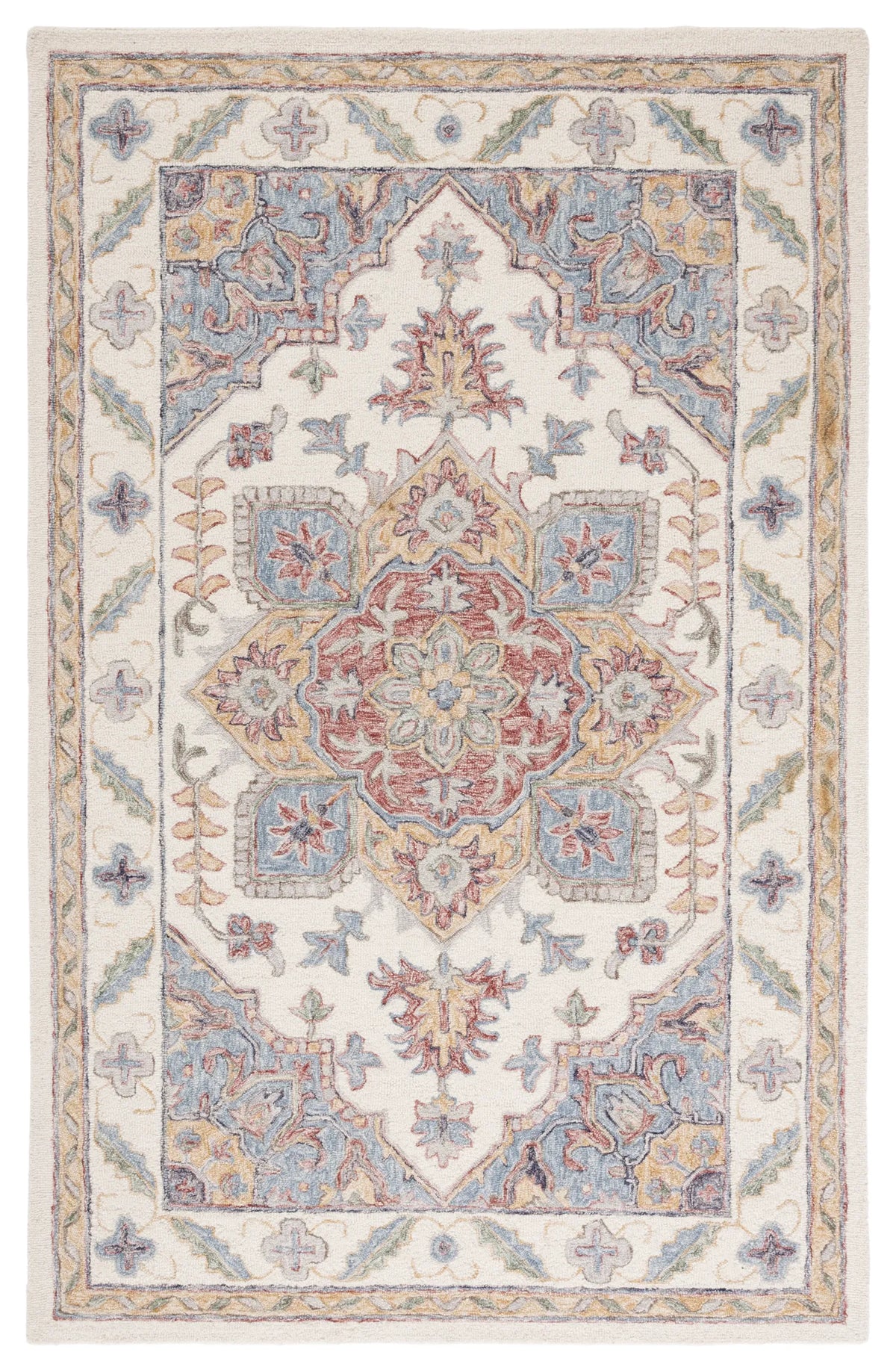 Safavieh Metro 4'-0" x 6'-0" Rug in Ivory / Rust
