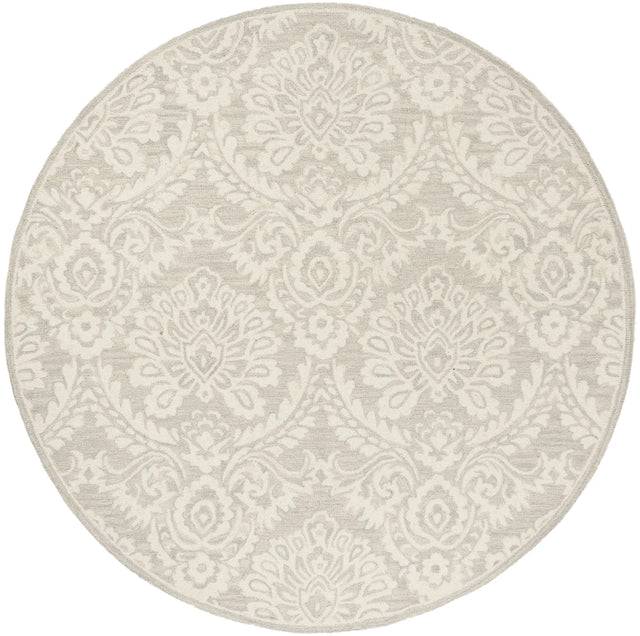Safavieh Blossom 6'-0" x 6'-0" Rug in Silver / Ivory