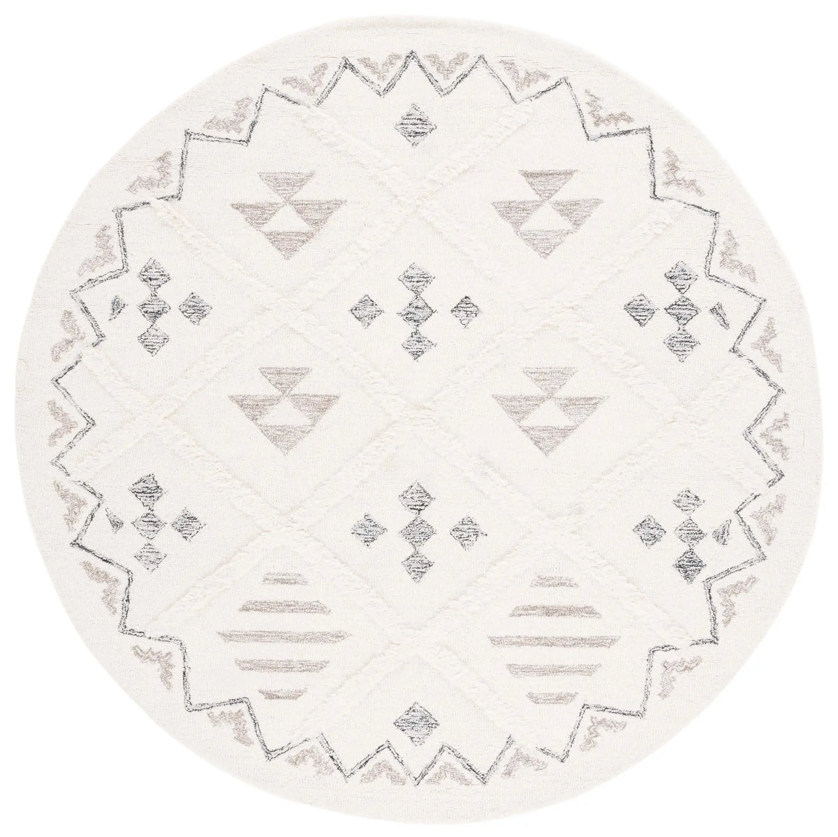 Safavieh Casablanca 6'-0" x 6'-0" Rug in Ivory / Black