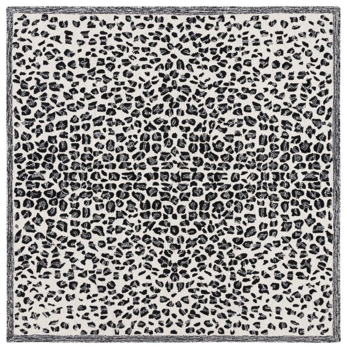 Safavieh Metro 6'-0" x 6'-0" Rug in Black / Ivory