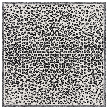 Safavieh Metro 6'-0" x 6'-0" Rug in Black / Ivory