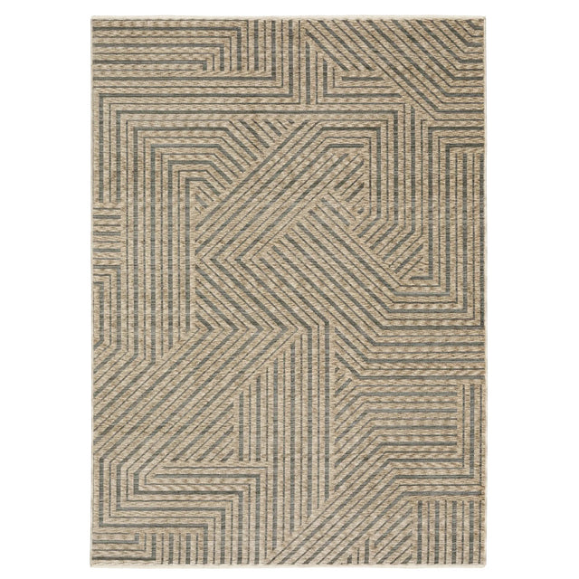Oriental Weavers Sphinx ECHO ECH01 Beige Geometric Rugs - main flat