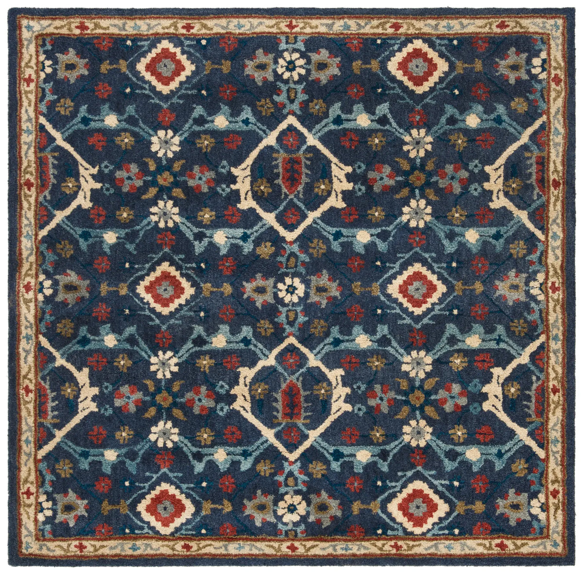 Safavieh Heritage 6'-0" x 6'-0" Rug in Navy / Multi