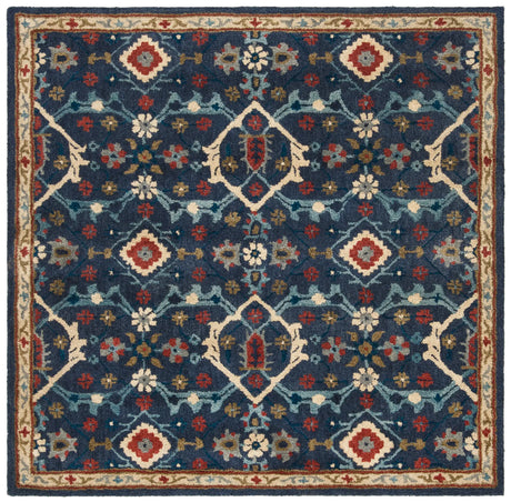 Safavieh Heritage 6'-0" x 6'-0" Rug in Navy / Multi