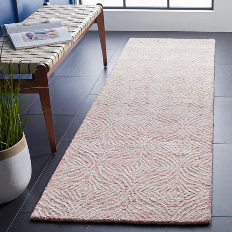 Safavieh Metro 2'-3" x 8'-0" Rug in Dark Pink / Ivory