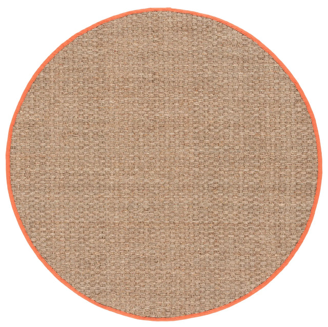 Safavieh Natural Fiber 6'-0" x 6'-0" Rug in Natural / Rust