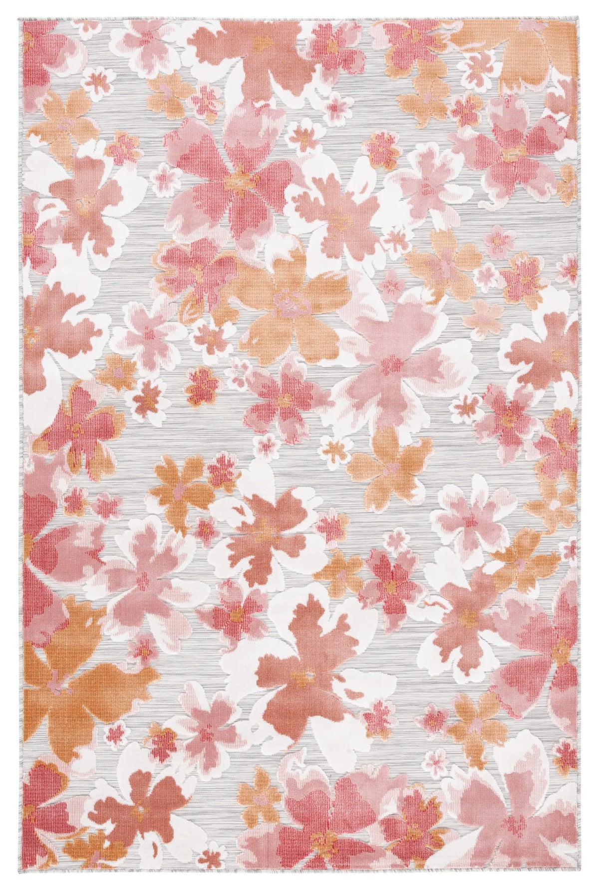 Safavieh Cabana 4'-0" x 6'-0" Rug in Grey / Rose