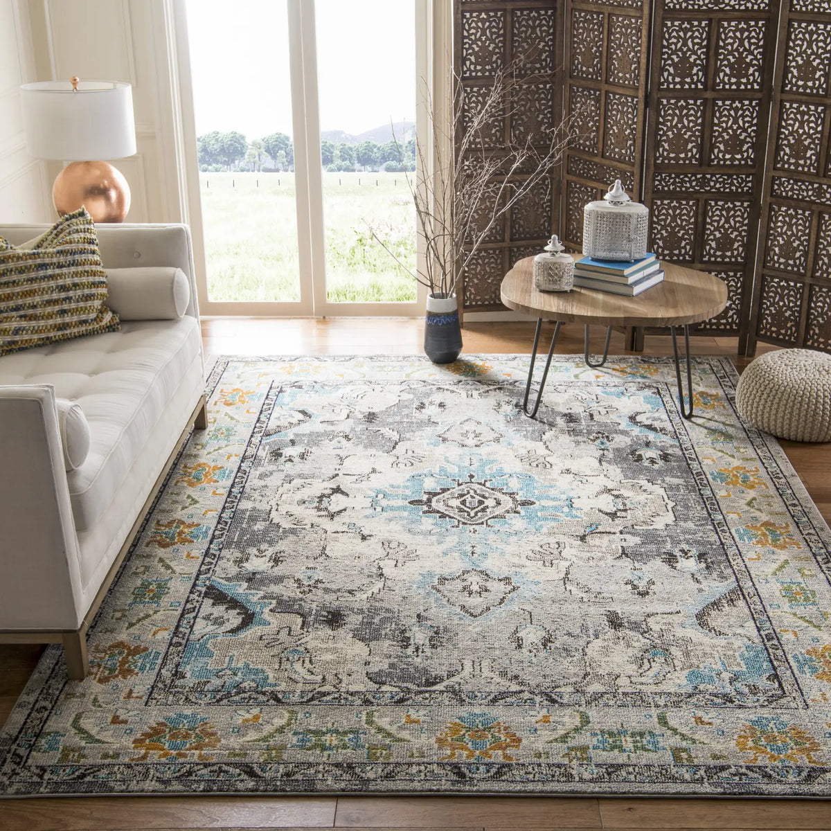 Safavieh Monaco 10'-0" x 14'-0" Rug in Grey / Light Blue