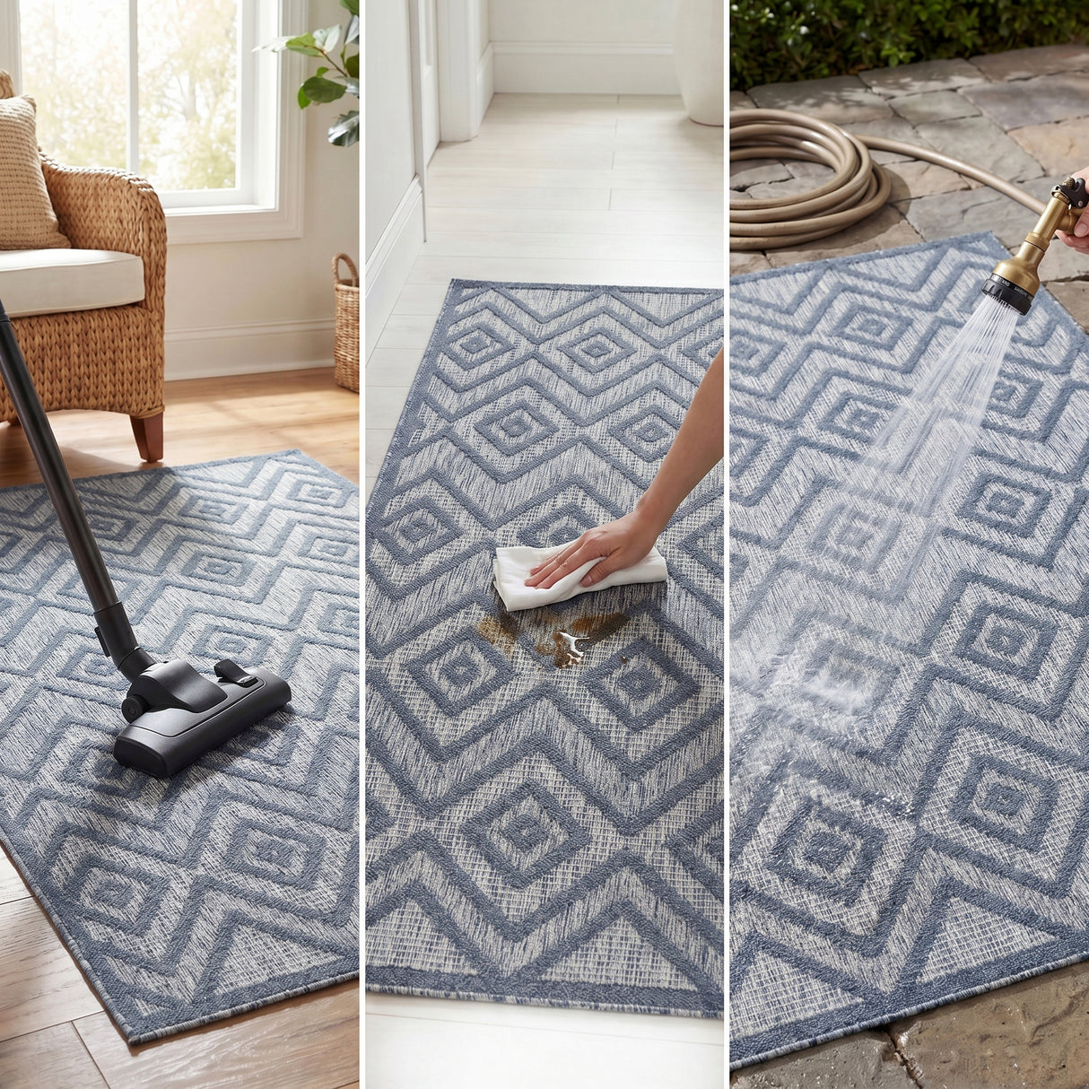 Nourison Versatile Nrv01 Denim Blue Rug