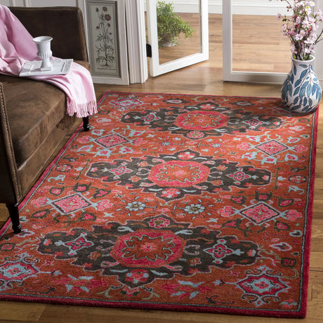 Safavieh Heritage 5'-0" x 8'-0" Rug in Rust / Multi