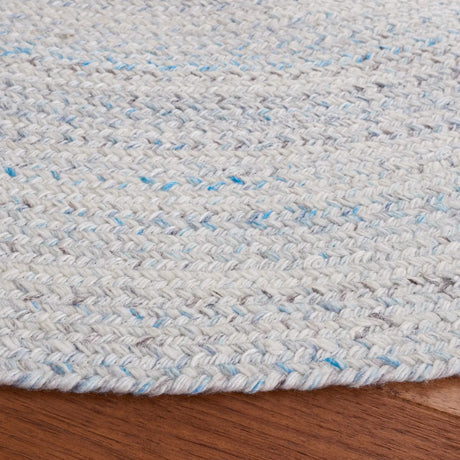 Safavieh Braided 5'-0" x 5'-0" Rug in Ivory / Light Blue