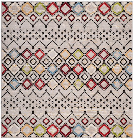 Safavieh Amsterdam 6'-7" x 6'-7" Rug in Light Grey / Multi