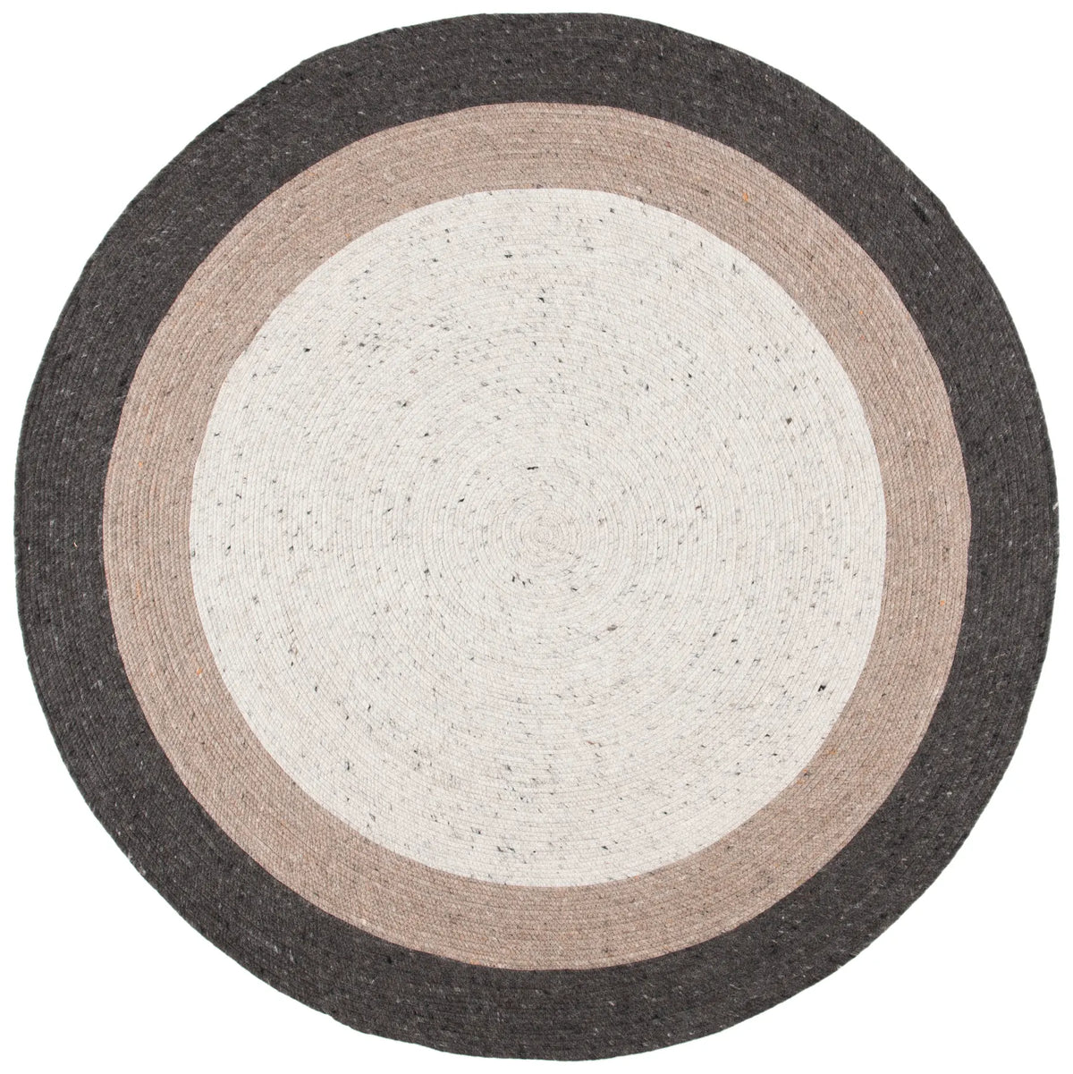 Safavieh Braided 5'-0" x 5'-0" Rug in Charcoal / Ivory