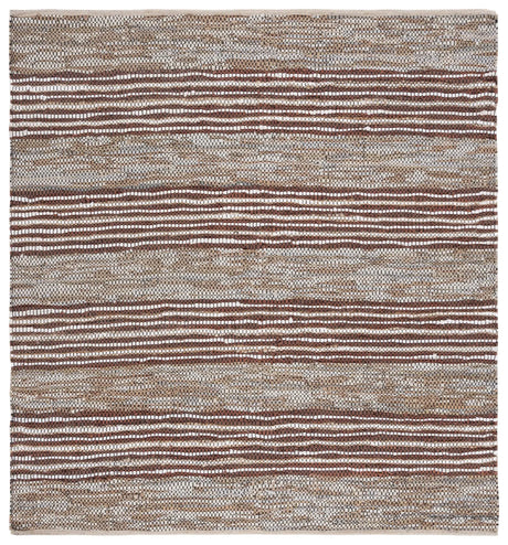 Safavieh Vintage Leather 6'-0" x 6'-0" Rug in Beige / Natural