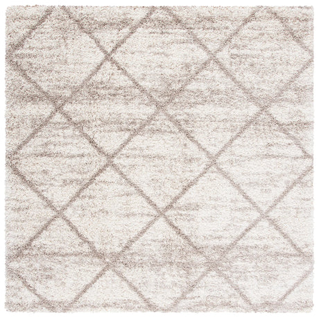 Safavieh Hudson Shag 7'-0" x 7'-0" Rug in Multi Ivory / Beige