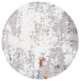 Safavieh Berber Shag 7'-0" x 7'-0" Rug in Blue Rust / Ivory
