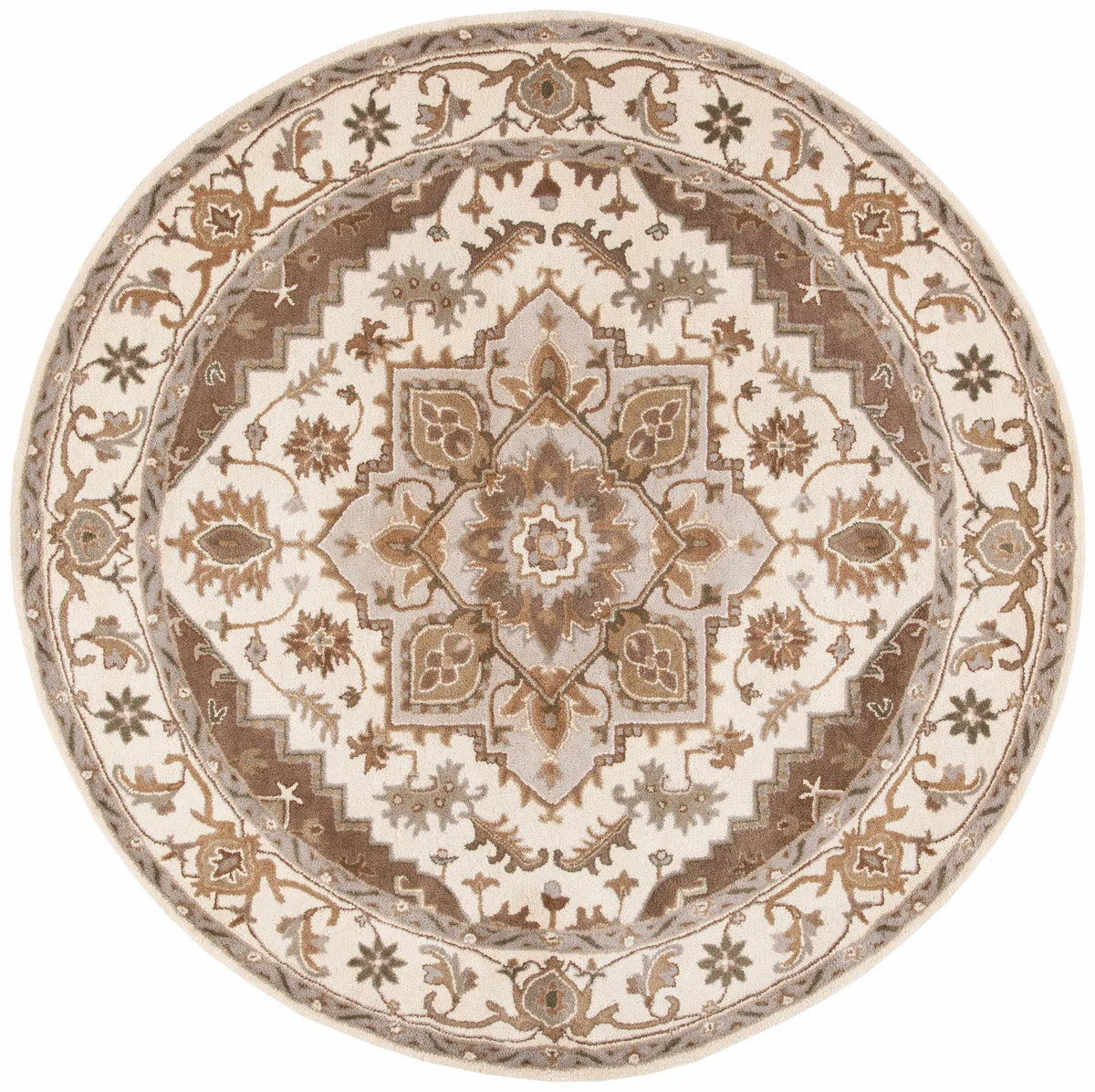 Safavieh Royalty 7'-0" x 7'-0" Rug in Beige / Sage