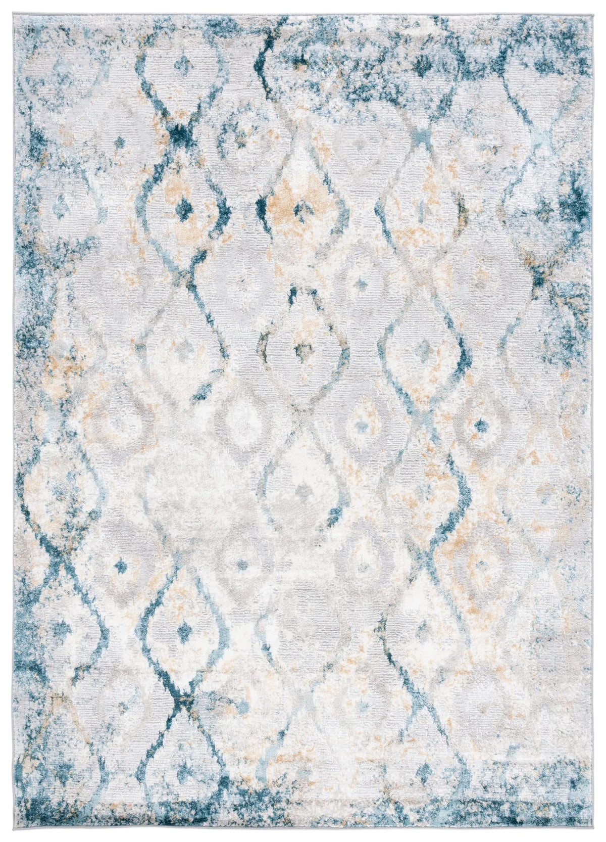 Safavieh Meadow 500 4'-0" x 6'-0" Rug in Grey / Blue Gold