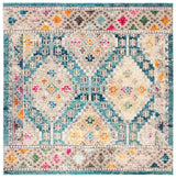 Safavieh Madison 6'-7" x 6'-7" Rug in Dark Blue / Yellow