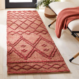 Safavieh Natural Fiber 2'-3" x 8'-0" Rug in Red / Natural