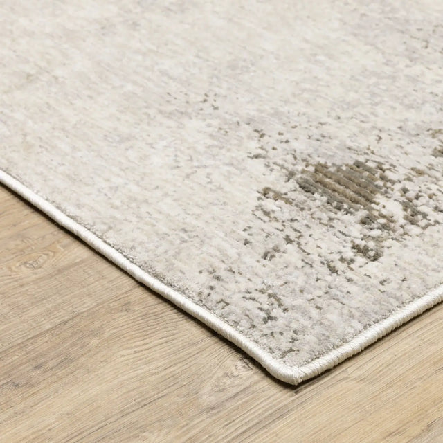 Oriental Weavers Nebulous 050J9 Ivory/ Beige Rug - corner detail
