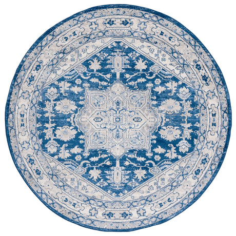 Safavieh Brentwood 6'-7" x 6'-7" Rug in Navy / Grey