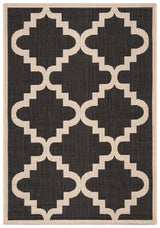 Safavieh Courtyard 4'-0" x 5'-7" Rug in Black / Beige