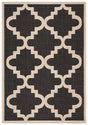 Safavieh Courtyard 4'-0" x 5'-7" Rug in Black / Beige