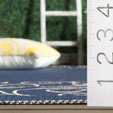 Safavieh Courtyard 4'-0" x 5'-7" Rug in Blue / Beige