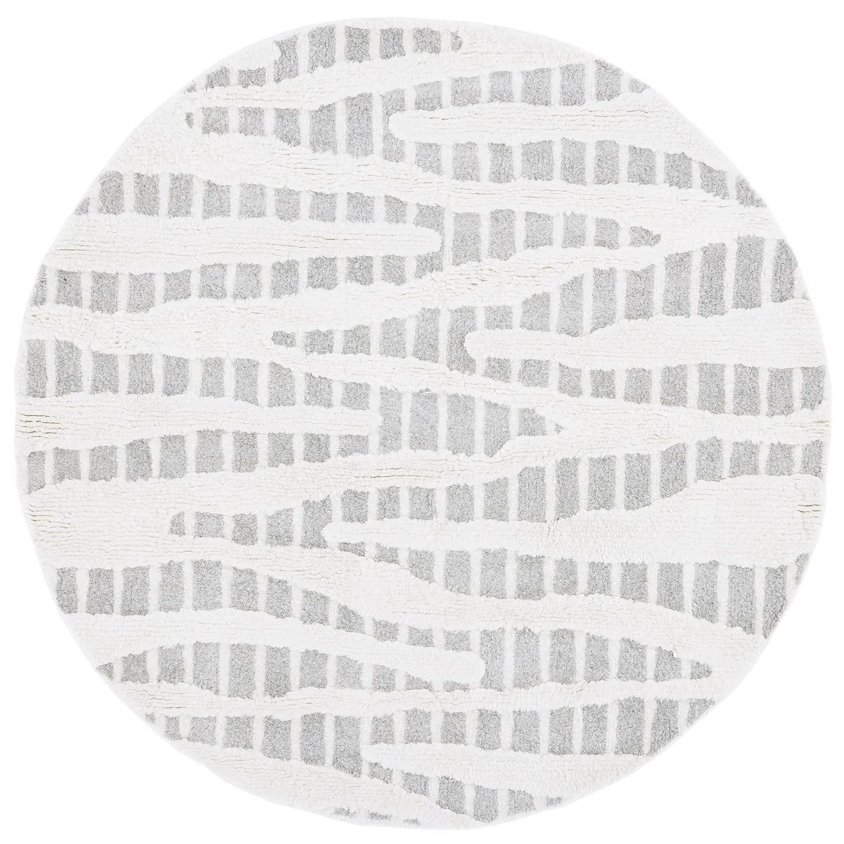 Safavieh Manhattan 6'-0" x 6'-0" Rug in Grey / Ivory