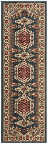 Safavieh Kashan 2'-6" x 8'-0" Rug in Navy Blue / Ivory