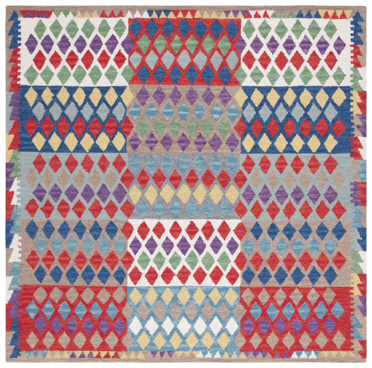 Safavieh Aspen 7'-0" x 7'-0" Rug in Red / Blue