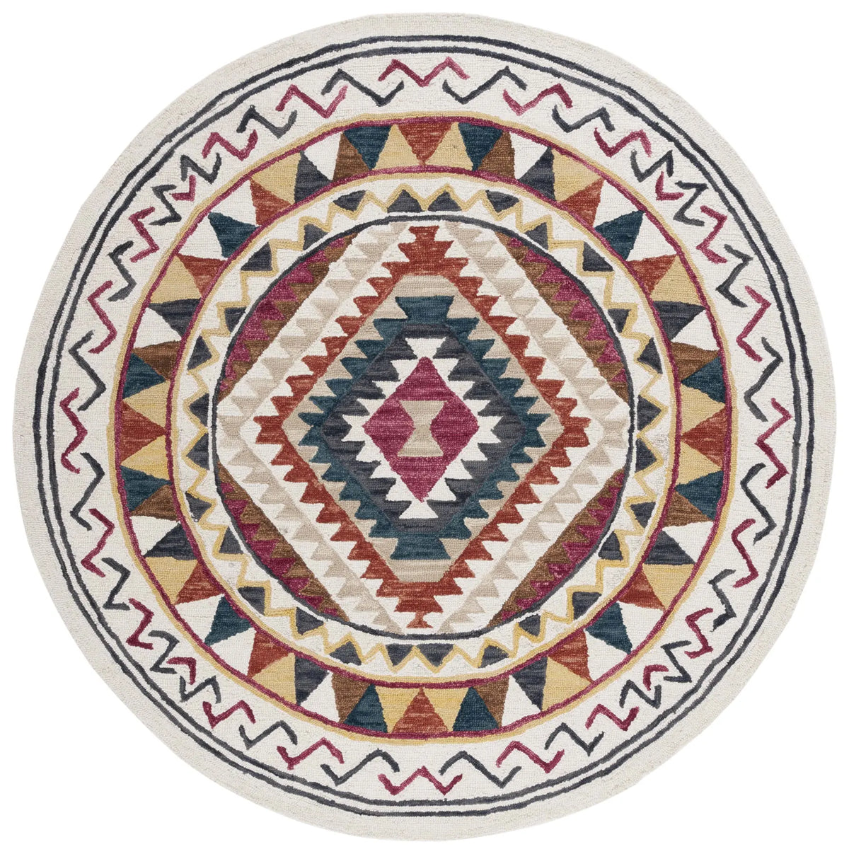Safavieh Aspen 7'-0" x 7'-0" Rug in Rust / Ivory