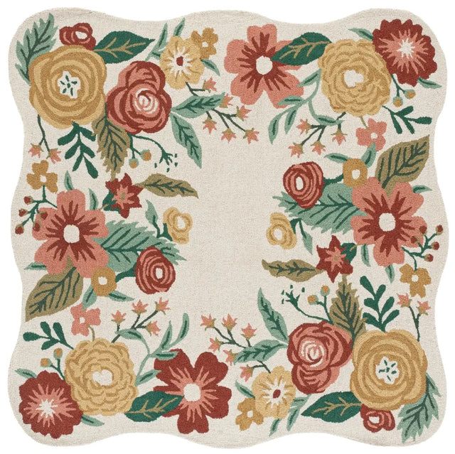 Safavieh Jardin 6'-0" x 6'-0" Rug in Ivory / Red