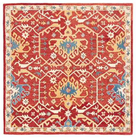 Safavieh Antiquity 6'-0" x 6'-0" Rug in Red / Yellow