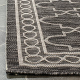 Safavieh Courtyard 5'-3" x 7'-7" Rug in Black / Beige