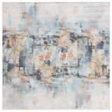 Safavieh Phoenix 500 6'-7" x 6'-7" Rug in Aqua / Gold Rust