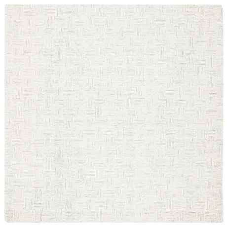 Safavieh Micro-Loop 5'-0" x 5'-0" Rug in Light Grey / Ivory